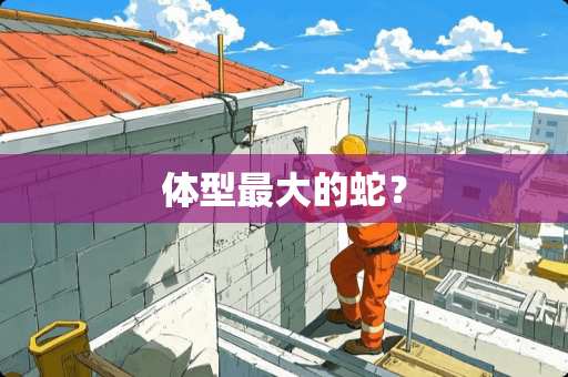 体型最大的蛇？