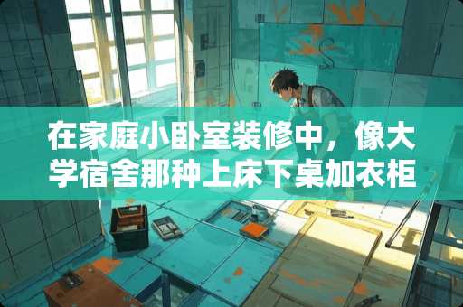 在家庭小卧室装修中，像大学宿舍那种上床下桌加衣柜书架的组合床是否适用？若适用设计装修应该注意哪些问题 宿舍卧室改造平价推荐装修
