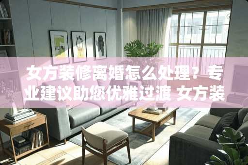女方装修离婚怎么处理？专业建议助您优雅过渡 女方装修离婚怎么处理