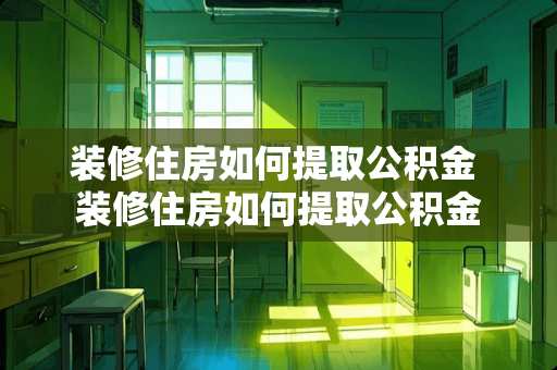 装修住房如何提取公积金 装修住房如何提取公积金