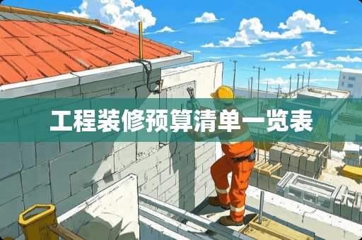 工程装修预算清单一览表