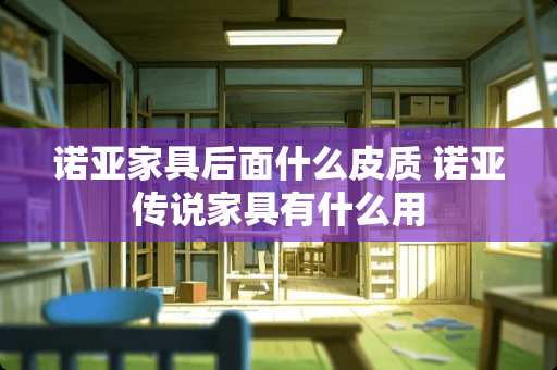 诺亚家具后面什么皮质 诺亚传说家具有什么用