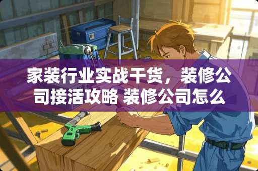 家装行业实战干货，装修公司接活攻略 装修公司怎么接活