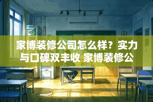 家博装修公司怎么样？实力与口碑双丰收 家博装修公司怎么样