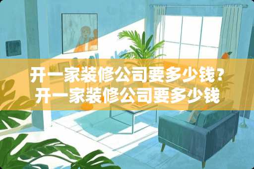 开一家装修公司要多少钱？开一家装修公司要多少钱