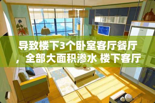导致楼下3个卧室客厅餐厅，全部大面积渗水 楼下客厅装修卧室怎么装修