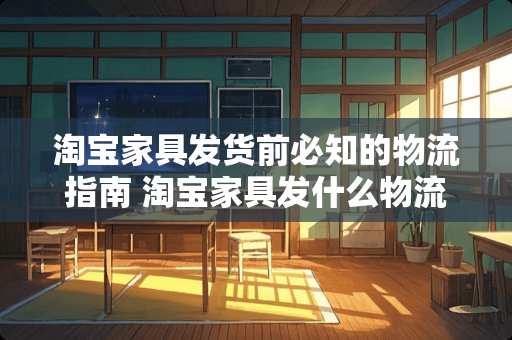 淘宝家具发货前必知的物流指南 淘宝家具发什么物流