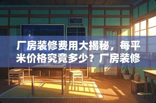 厂房装修费用大揭秘，每平米价格究竟多少？厂房装修多少钱一平方