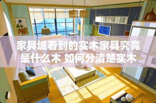 家具城看到的实木家具究竟是什么木 如何分清楚实木家具和非实木家具