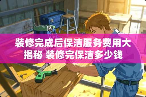 装修完成后保洁服务费用大揭秘 装修完保洁多少钱