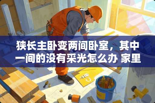 狭长主卧变两间卧室，其中一间的没有采光怎么办 家里装修，地板是全铺木地板好呢?还是光卧室里铺木地板