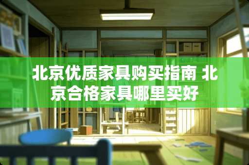 北京优质家具购买指南 北京合格家具哪里买好