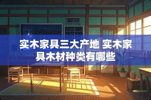 实木家具三大产地 实木家具木材种类有哪些