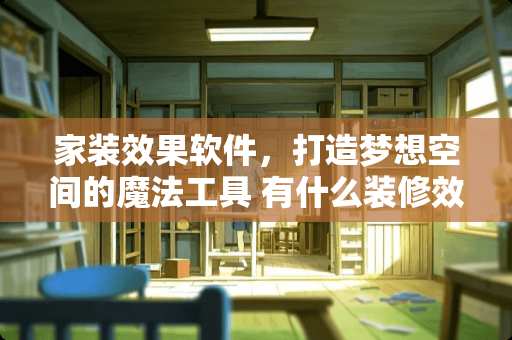 家装效果软件，打造梦想空间的魔法工具 有什么装修效果软件