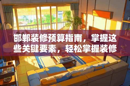 邯郸装修预算指南，掌握这些关键要素，轻松掌握装修成本 邯郸装修多少钱一平