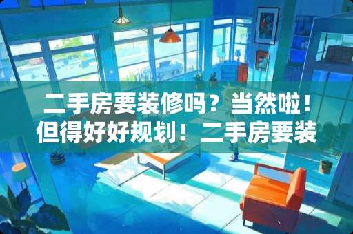 二手房要装修吗？当然啦！但得好好规划！二手房要装修吗