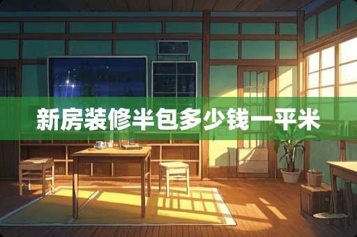 新房装修半包多少钱一平米