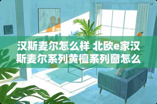 汉斯麦尔怎么样 北欧e家汉斯麦尔系列黄檀系列窗怎么样