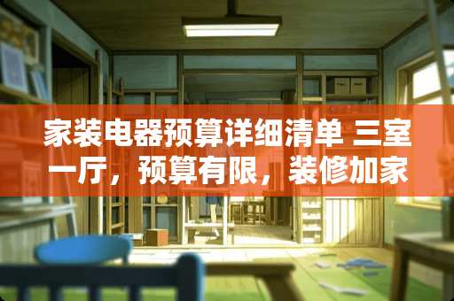 家装电器预算详细清单 三室一厅，预算有限，装修加家具家电，大概多少钱