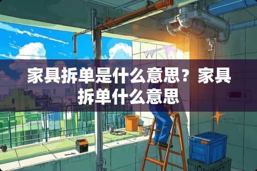 家具拆单是什么意思？家具拆单什么意思