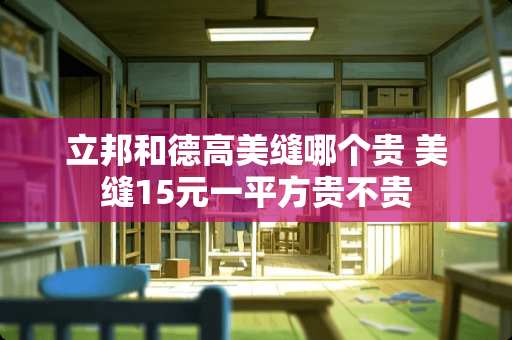 立邦和德高美缝哪个贵 美缝15元一平方贵不贵