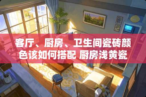 客厅、厨房、卫生间瓷砖颜色该如何搭配 厨房浅黄瓷砖搭配什么颜色的橱柜比较好