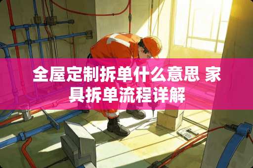 全屋定制拆单什么意思 家具拆单流程详解