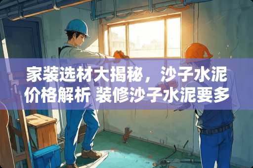 家装选材大揭秘，沙子水泥价格解析 装修沙子水泥要多少钱