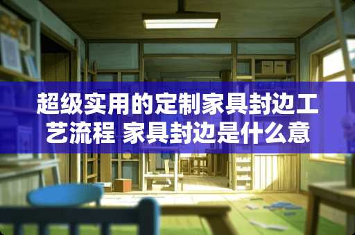 超级实用的定制家具封边工艺流程 家具封边是什么意思