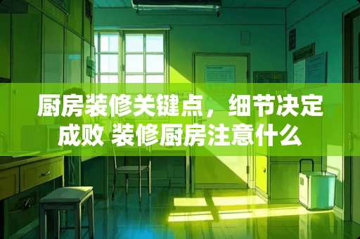 厨房装修关键点，细节决定成败 装修厨房注意什么