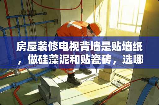 房屋装修电视背墙是贴墙纸，做硅藻泥和贴瓷砖，选哪个好呢 瓷砖与壁纸如何衔接
