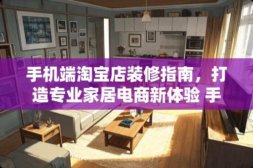 手机端淘宝店装修指南，打造专业家居电商新体验 手机端淘宝店怎么装修