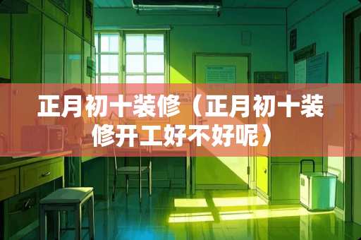 正月初十装修（正月初十装修开工好不好呢）