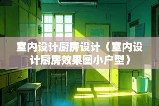 室内设计厨房设计（室内设计厨房效果图小户型）