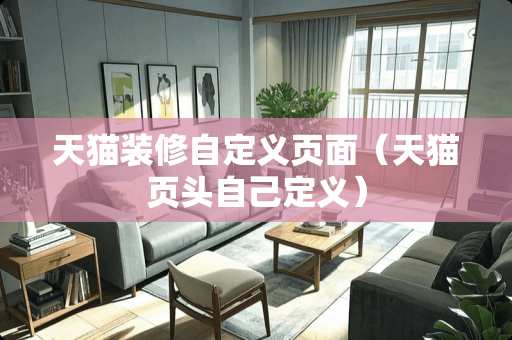 天猫装修自定义页面（天猫页头自己定义）
