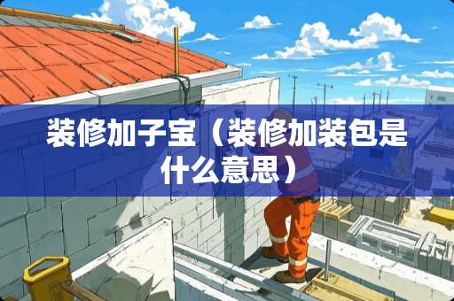 装修加子宝（装修加装包是什么意思）