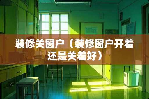 装修关窗户（装修窗户开着还是关着好）