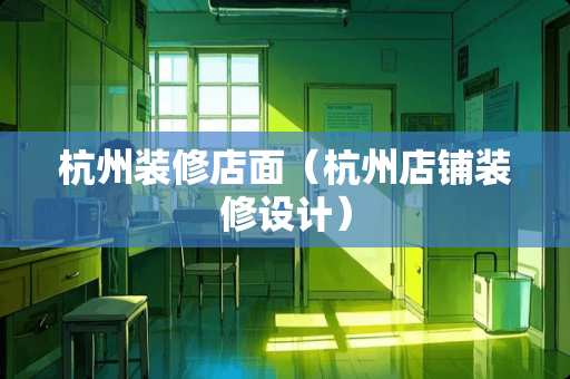 杭州装修店面（杭州店铺装修设计）
