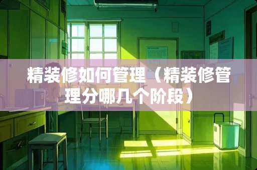 精装修如何管理（精装修管理分哪几个阶段）