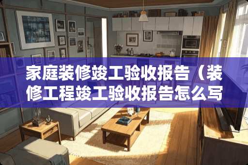 家庭装修竣工验收报告（装修工程竣工验收报告怎么写）