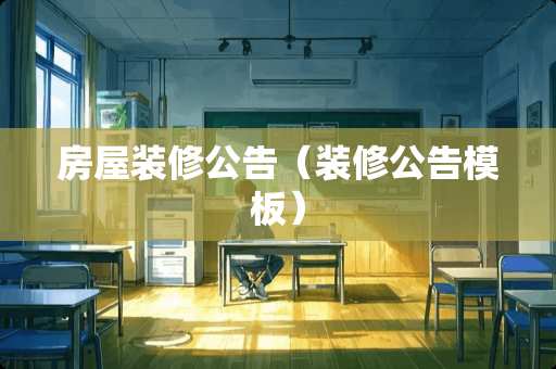 房屋装修公告（装修公告模板）