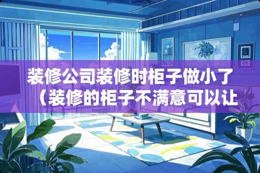 装修公司装修时柜子做小了（装修的柜子不满意可以让装修公司重做吗）