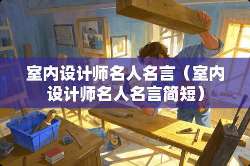室内设计师名人名言（室内设计师名人名言简短）