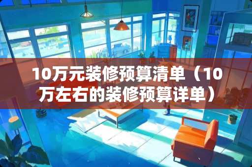 10万元装修预算清单（10万左右的装修预算详单）