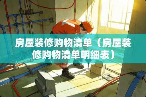 房屋装修购物清单（房屋装修购物清单明细表）