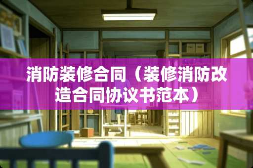 消防装修合同（装修消防改造合同协议书范本）