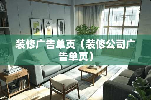 装修广告单页（装修公司广告单页）