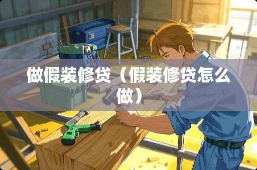 做假装修贷（假装修贷怎么做）