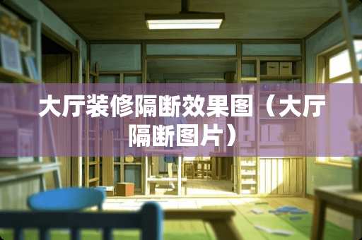 大厅装修隔断效果图（大厅隔断图片）