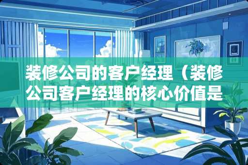 装修公司的客户经理(装修公司客户经理的核心价值是什么) 装修公司的客户经理(装修公司客户经理的核心价值是什么)